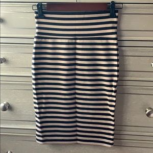 Black and Beige Pencil Skirt